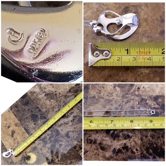 Sterling Silver "Family Love" Necklace 18" long - Picture 4 of 4